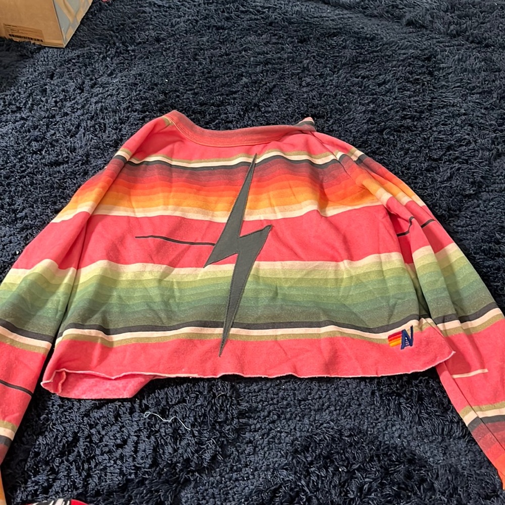 Aviator nation cropped crewneck